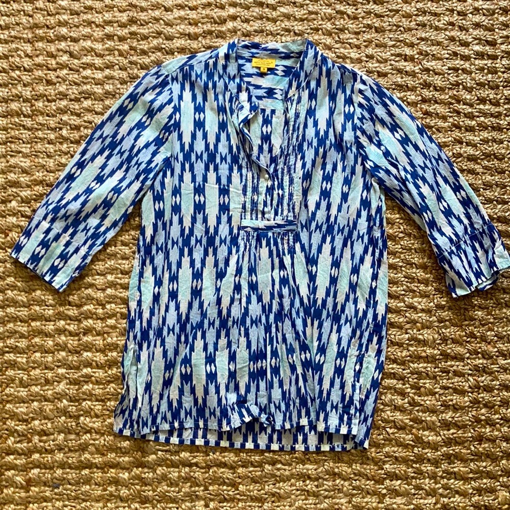 Roberta Roller Rabbit tunic. Size small. Blue.